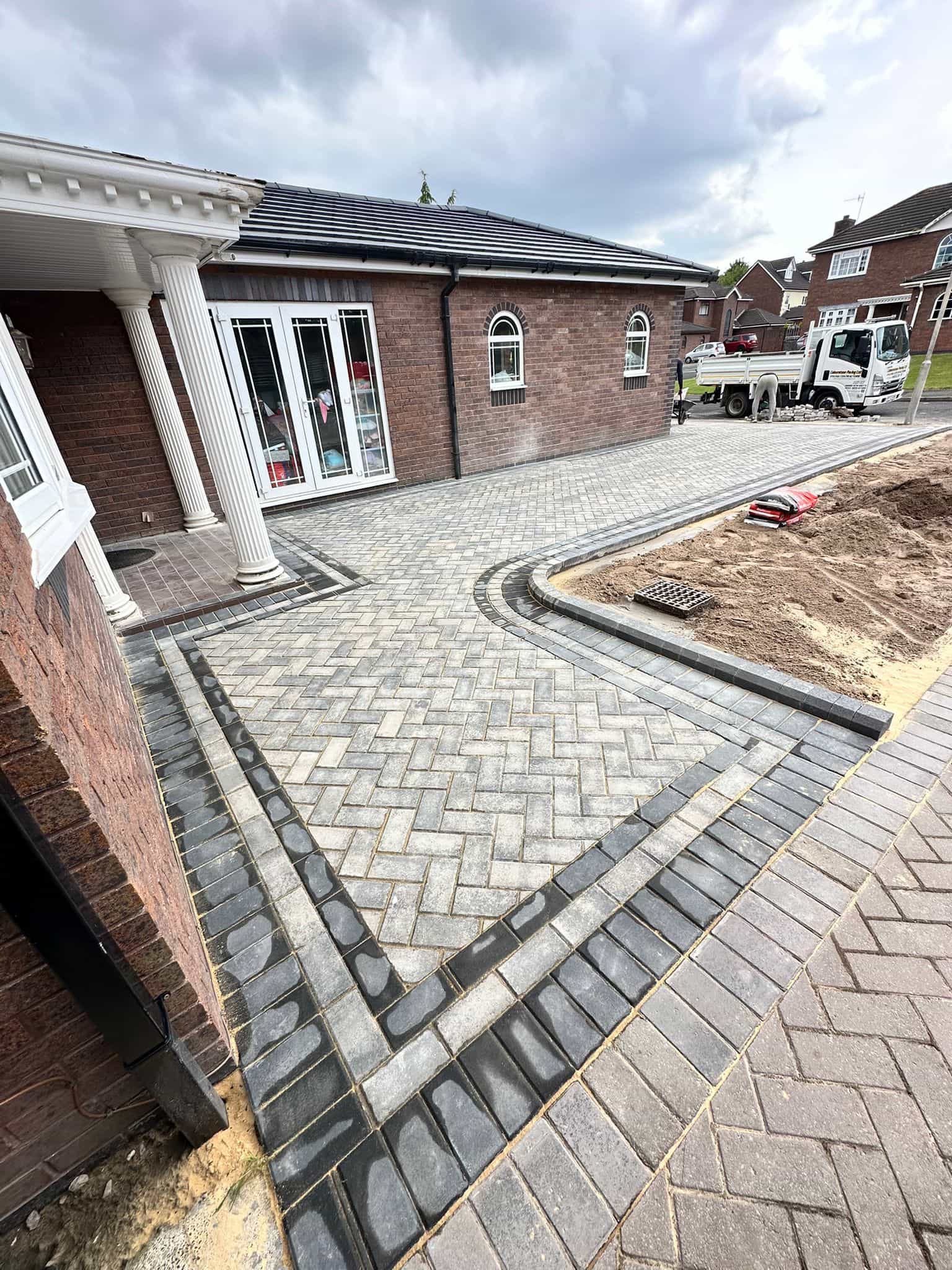 Block paved driveway completed by Modish Construction Ltd in Middleton
